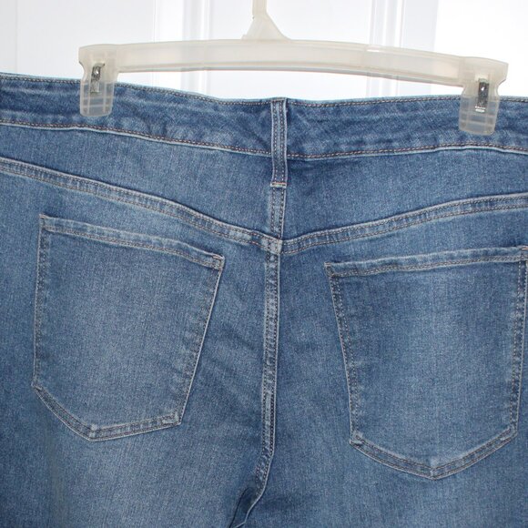 Terra & Sky Flare Leg Denim Jeans Frayed Hem 22W - Picture 8 of 8